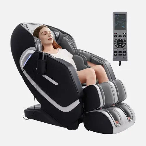 Pinterest pin featuring the MERITLIFE 4D Massage Chair with advanced 4D massage technology for full-body relaxation.