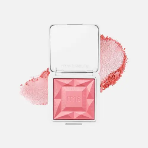Pinterest pin showcasing RMS Beauty Powder Blush, a non-toxic powder blush that provides a soft, radiant finish using clean, skin-friendly ingredients.