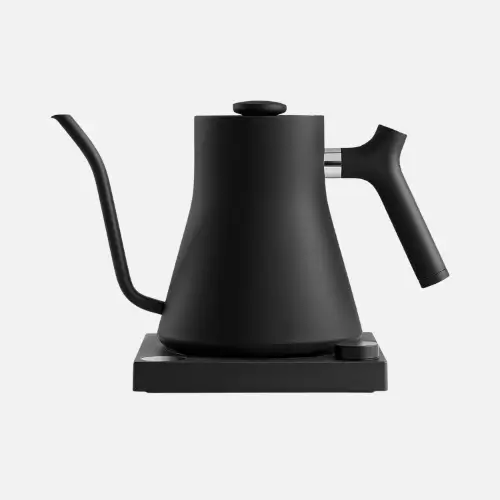 Pinterest pin image featuring the Stagg EKG Gooseneck Kettle, designed for precision temperature control and perfect brewing for teas and coffee.