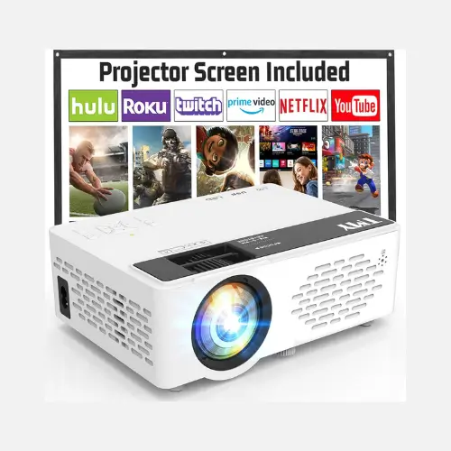 TMY Mini Bluetooth Movie Projector, perfect for creating a portable home theater experience for movie nights.