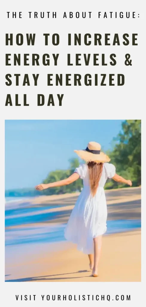 Pinterest pin titled 10 Hidden Reasons You’re Always Tired with an image of a person looking exhausted, surrounded by unhealthy food choices.