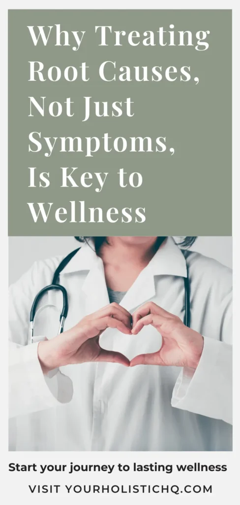 A Pinterest pin titled "Why Root Cause Healing Is the Future of Wellness," emphasizing how addressing deeper health issues leads to lasting transformation.