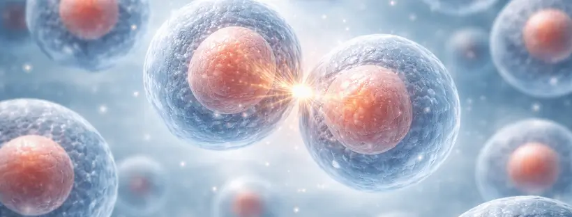 Illustration representing cellular repair and the body’s natural self-healing processes at a biological level.